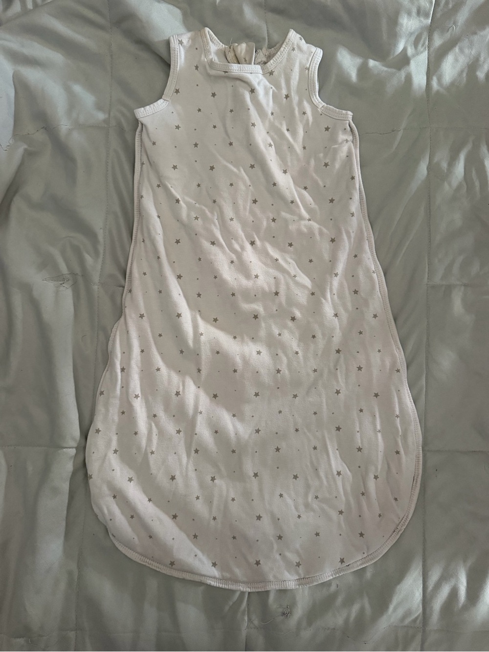 Dreamland Baby Weighted Sleep Sack Small 6-10 lbs White Gray Stars Wearable - Picture 4 of 5
